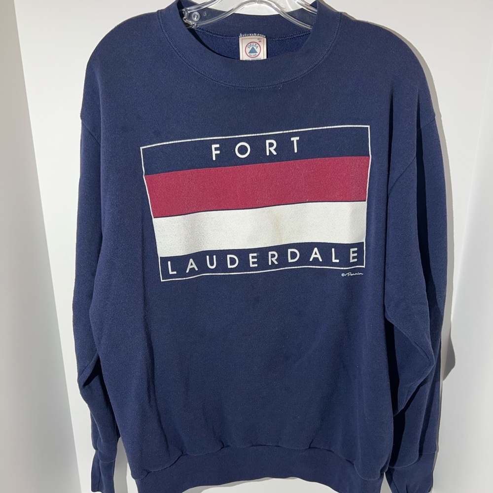 Vintage Delta, Fort Lauderdale, crewneck sweater, size‎ medium